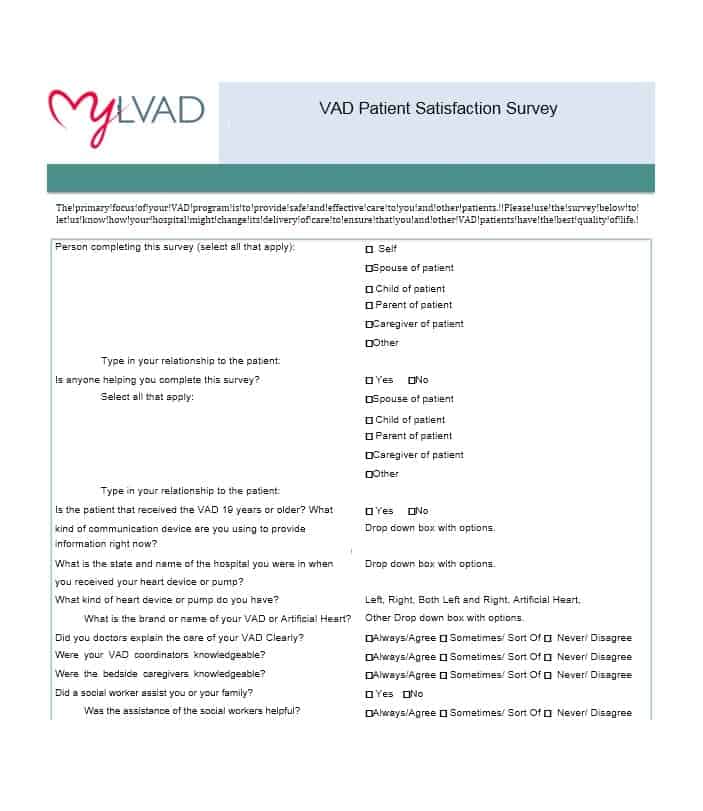 Patient Satisfaction Survey Template 12